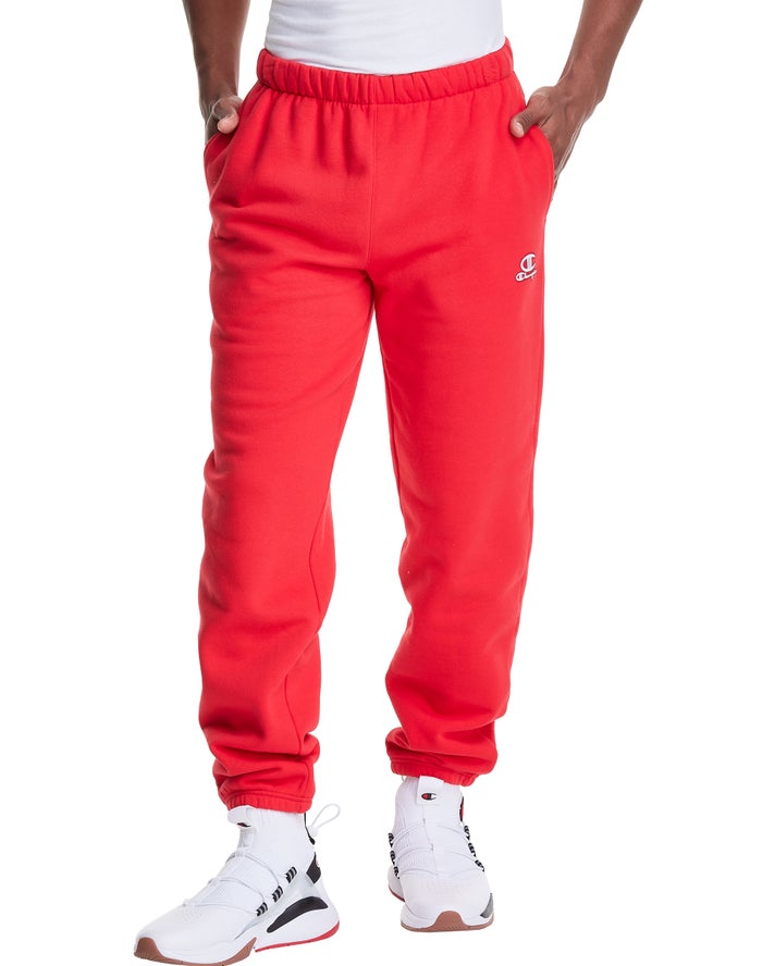 Champion Broek Heren - Rood - Classic Fleece Embroidered Logo ( 815320-MYS )